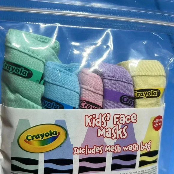 Crayola crayon face mask set of 5 with pouch kids - Picture 4 of 4